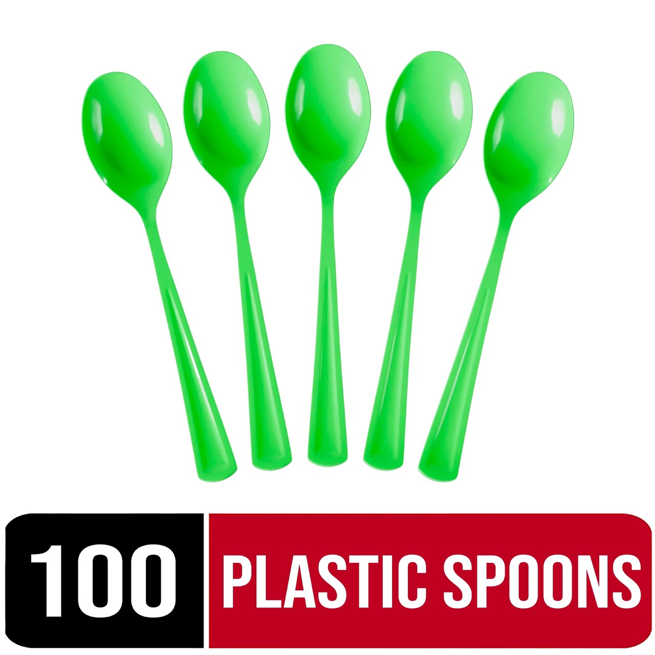 Party Solids 100 Pcs Disposable Utensils – Heavy Duty Plastic Cutlery Set – Premium Plastic Forks, Spoons or Knives for Parties, Events, Catering & Tableware Supplies by Exquisite